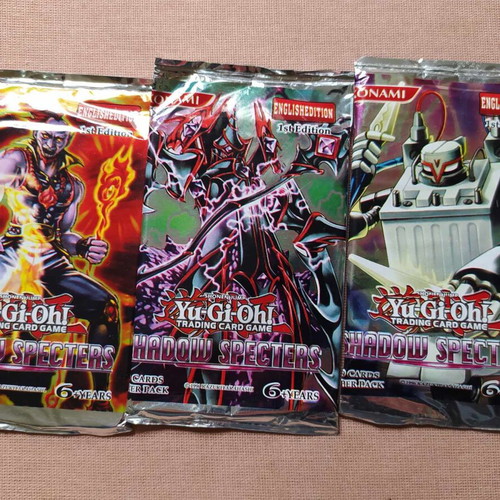 Yugioh Shadow Specters cards new, 3 sealed packs