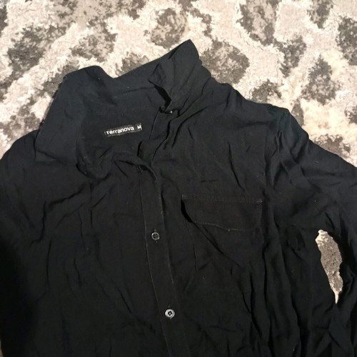 Terranova women's black shirt like new semi-transparent