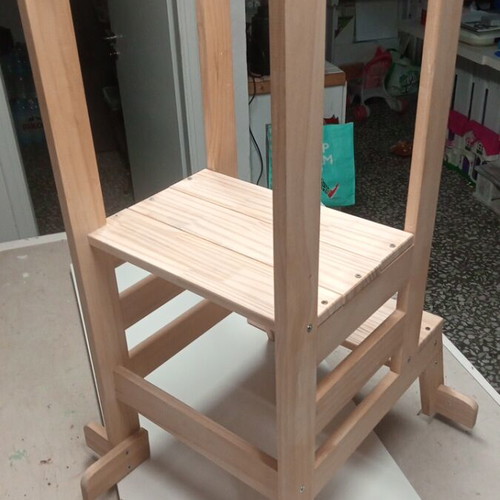 Παιδικός πύργος παρατήρησης Montessori φυσικό χρώμα 40x48x92εκ. σαν καινούργιο