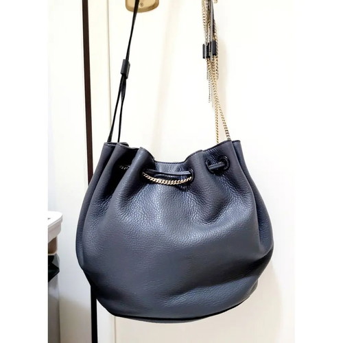 Love Power drawstring shoulder bag Diane Von Fürstenberg, gray leather