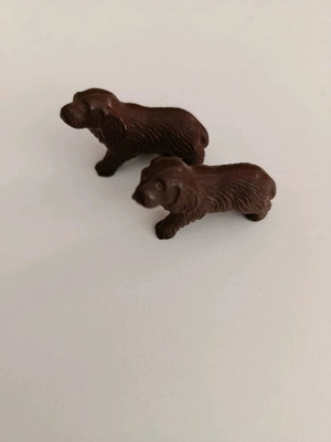 Vintage brown miniature dogs set of 2 like new