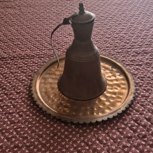 Copper collectible jug and tray used