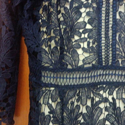 Formal dress new, blue lace with inner lining