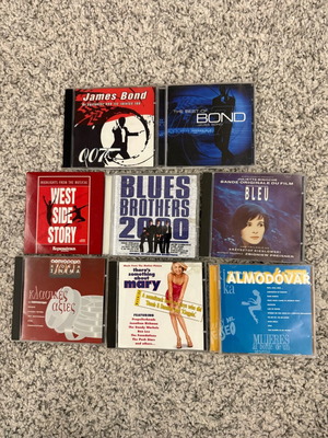 Collection of 8 CDs like new with authentic soundtracks and cinematic music