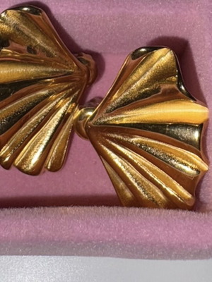 Steel gold large earrings new