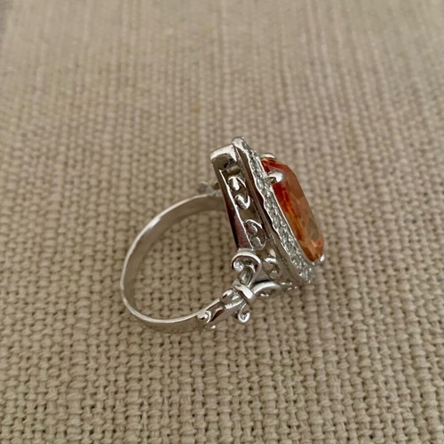 Silver 925 ring with cubic zirconia new