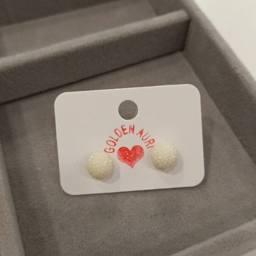 White Beaded Earrings new
