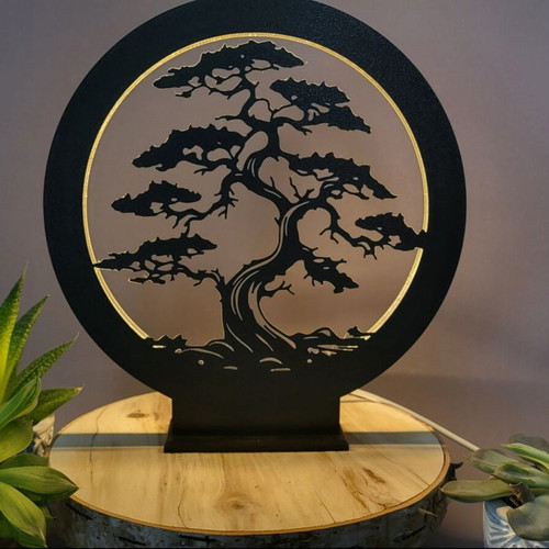 Bonsai Tree LED Lamp Zen Decorative 20cm new