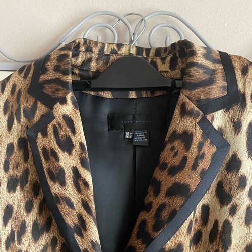 Satin Leopard Women's Jacket Medium like new