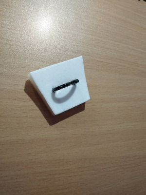 Loisir ring like new stainless steel with black crystals