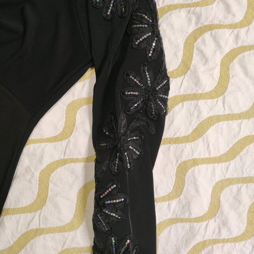 Figaro black blouse like new with sequins, size L