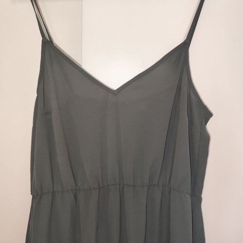 H&M khaki beach dress semi-transparent XL used with side slits