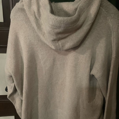 Teranova women's elastic hoodie sweatshirt like new, gray beige
