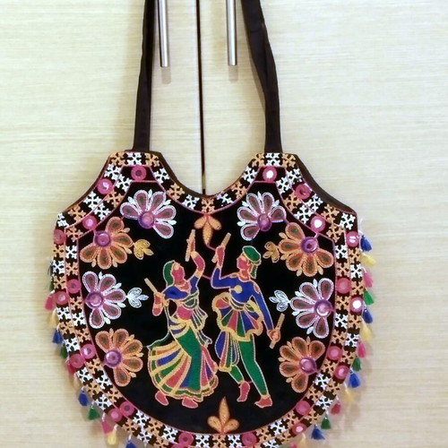 Handmade bag like new, colorful shoulder with embroidery