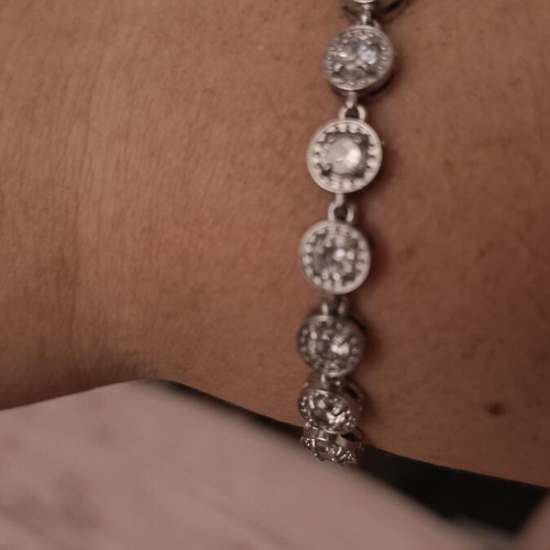 Silver bracelet new, surgical steel, does not tarnish