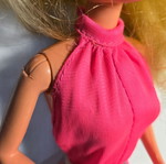 Barbie Hot Pink Halter Jumpsuit & Wrap μεταχειρισμένο, σετάκι 1977