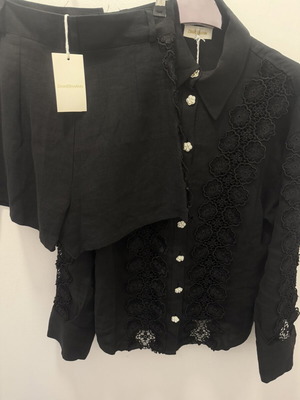 Zimmerman λινό σετ με δαντέλα καινούργιο, σορτσάκι νούμερο 36, πουκάμισο νούμερο 38