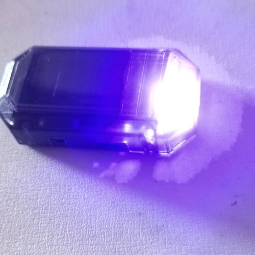 Solar LED light blue new with USB and switch