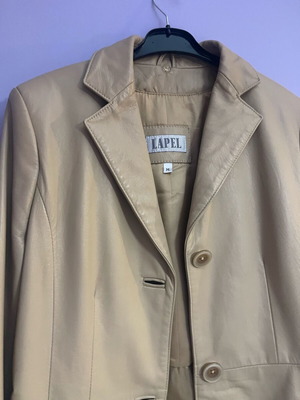 Lapel leather jacket like new