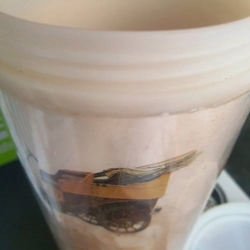 Vintage glass used, BP gift from the 1980s