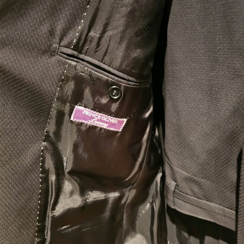 Prince Oliver men's suit black anthracite like new, size 52