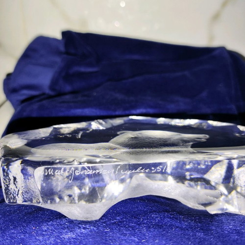 Mats Jonasson crystal used with artist signature
