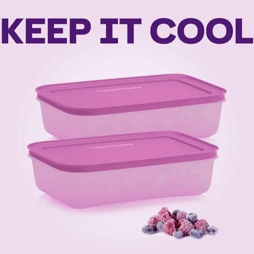 Freezer container 1L low, new, purple