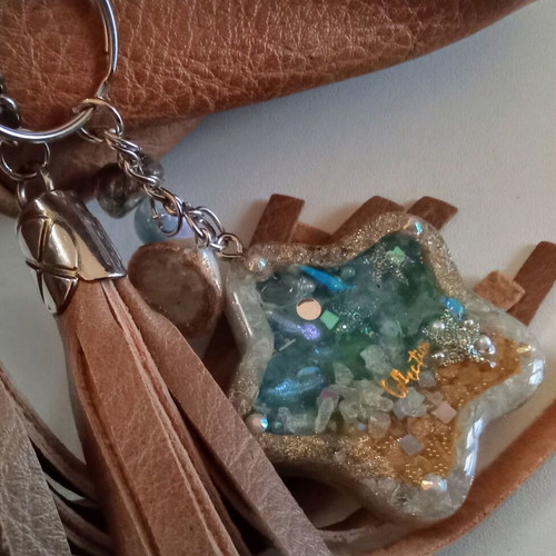 Handmade Ocean Shaker Pendant new, blue
