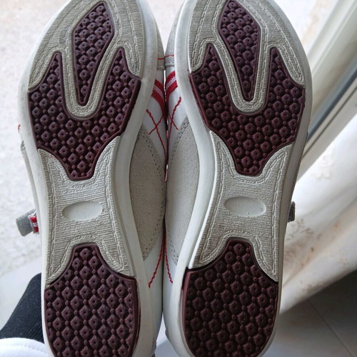 Women's ballerina shoes like new, size 37, white and red