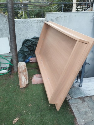 Τραπέζι με πόδια από inox και επιφάνεια τσόχα, 2,00x1,00μ