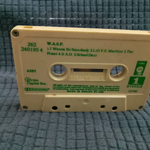 W.A.S.P self-titled cassette used, metal