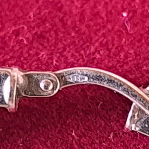 14K white gold hoop earrings, 3 mm, 5.5 cm, 5.7 g