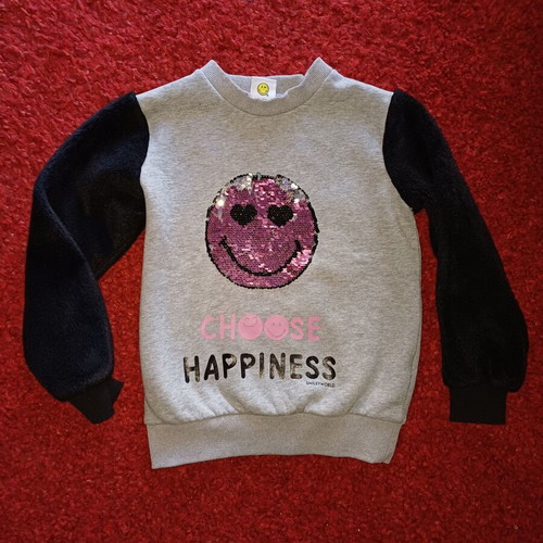 Alouette kids sweatshirt like new, size 6 years, grey and black