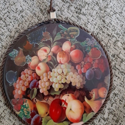 Decorative frame with fruits new, size 17×17cm
