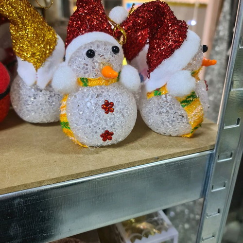 Christmas decorative acrylic Santa Claus figure LED 10cm new