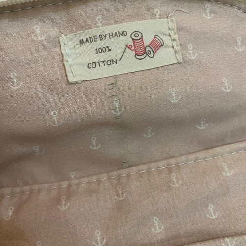 Cotton pink backpack like new, handmade
