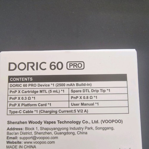 Voopoo Doric 60W Pro new, carbon fiber design