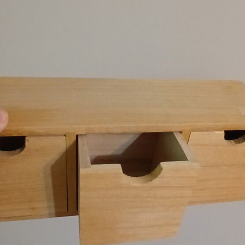 Wooden box with 3 drawers like new