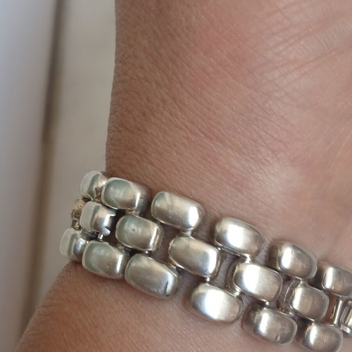 925 silver and 585 gold bracelet, 18 cm, 32 g, Follei Folli