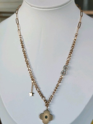 Steel Necklace New Gold Color