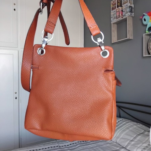 Kem leather crossbody bag like new, brown