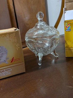 Crystal jars like new, set of 6 pieces