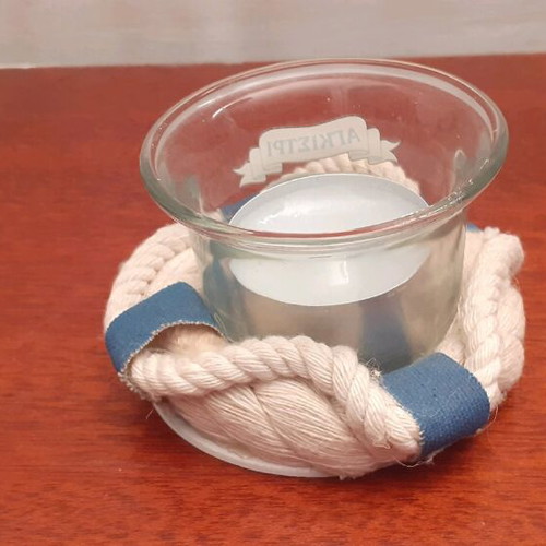 Nautical Lifebuoy Candle Agkistri like new