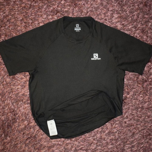 Salomon Cross Rebel SS Tee T-shirt Men Size S Like New Black
