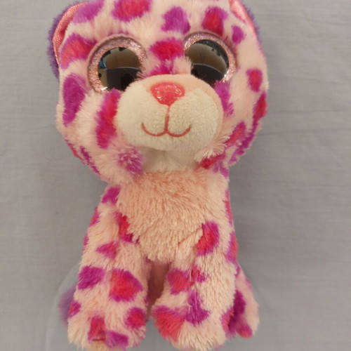 TY Beanie Boos Glamour Pink Purple Leopard plush like new