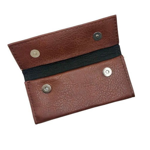 Brown tobacco pouch new 15.5x8 cm synthetic leather