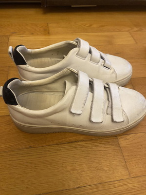 Sandro leather double-strap sneakers used, size 39.5, white