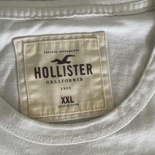 T-shirt Abercrombie & Fitch and Hollister pack of 2, used, size XXL, blue and white
