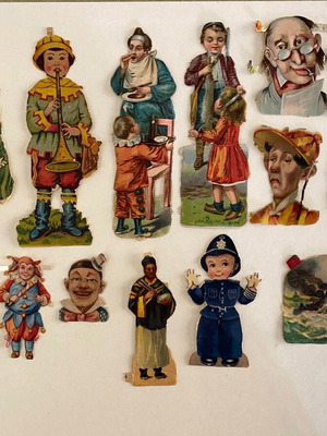 Pre-war embossed figure collection, 14 pieces 1930-1940
