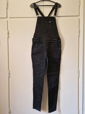 Superdry black denim salopette like new, Small